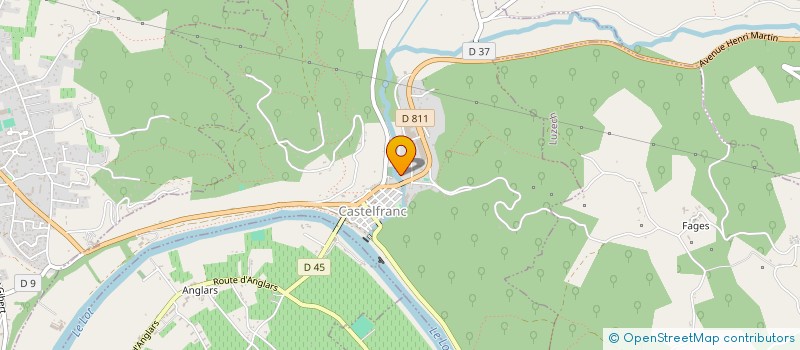 localisation de l'entreprise SCI DU VAL D'ANGLARS  CASTELFRANC