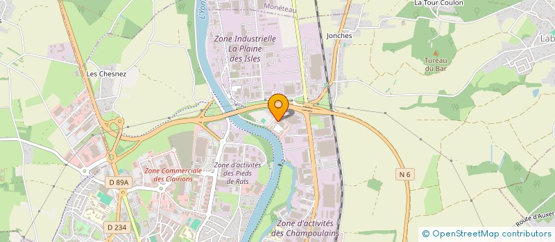localisation de l'entreprise SCI DU VAL DE KRIS à AUXERRE