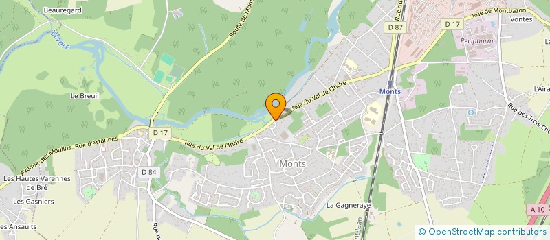 localisation de l'entreprise SCI DU VAL DE L INDRE  MONTS