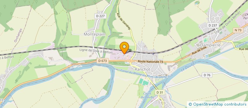 localisation de l'entreprise SCI DU VAL DE ROMANGE  RANCHOT