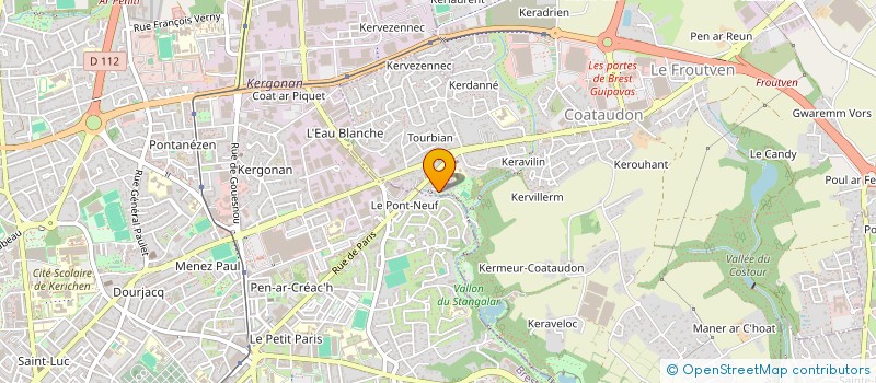 localisation de l'entreprise SCI DU VALLON  GUIPAVAS