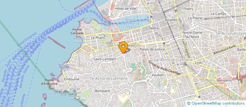 localisation de l'entreprise SCI DU VALLON à MARSEILLE