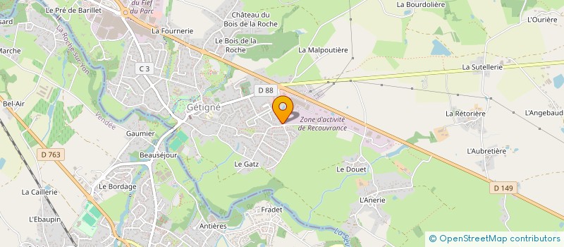 localisation de l'entreprise SCI DU VALLON  GETIGNE