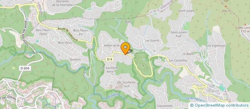 localisation de l'entreprise SCI DU VALLON BLEU  BIOT