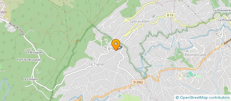 localisation de l'entreprise SCI DU VALLON DE LA CADENIERE SUD à LE TIGNET