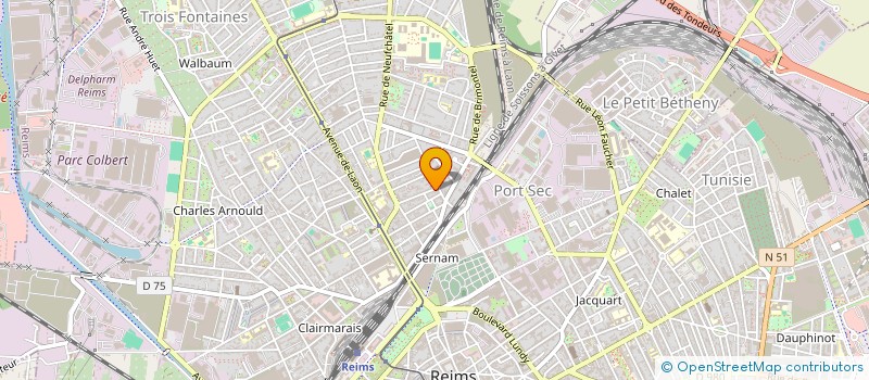 localisation de l'entreprise SCI DU VASE  REIMS