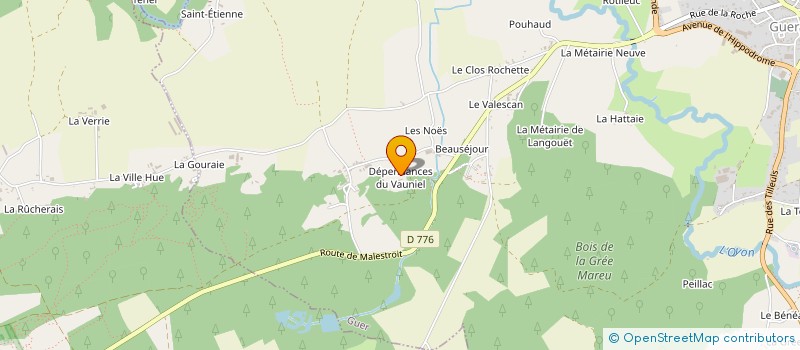 localisation de l'entreprise SCI DU VAUNIEL  GUER