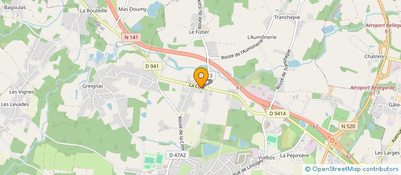 localisation de l'entreprise SCI DU VERDOYER  VERNEUIL-SUR-VIENNE