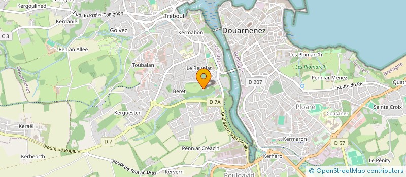 localisation de l'entreprise SCI DU VERET  DOUARNENEZ