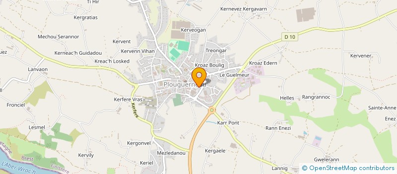 localisation de l'entreprise SCI DU VERGER  PLOUGUERNEAU