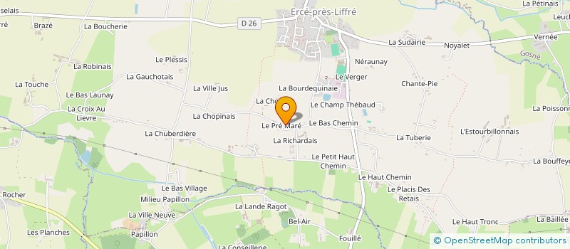 localisation de l'entreprise SCI DU VERGER  ERCE-PRES-LIFFRE