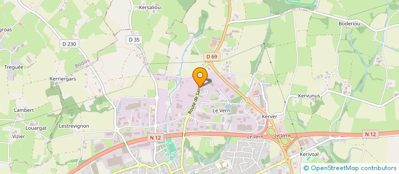 localisation de l'entreprise SCI DU VERN  LANDIVISIAU