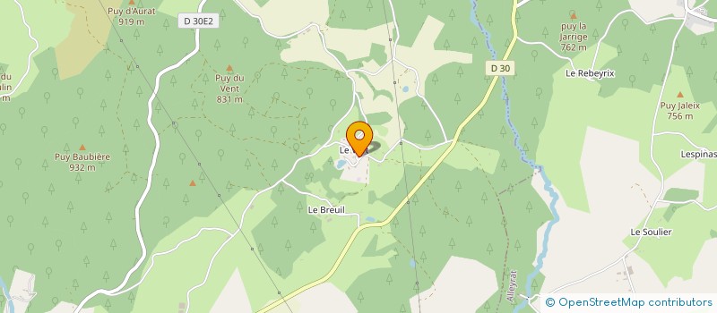 localisation de l'entreprise SCI DU VERT AU BREUIL  MEYMAC