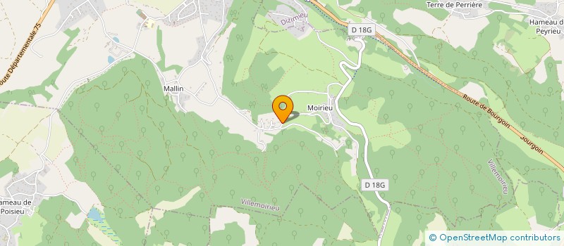 localisation de l'entreprise SCI DU VERT BOIS  VILLEMOIRIEU