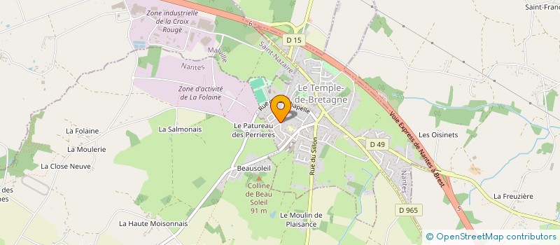 localisation de l'entreprise SCI DU VERT CLOS  LE TEMPLE-DE-BRETAGNE