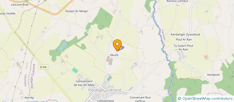 localisation de l'entreprise SCI DU VEUZIT  PLOUEGAT-GUERRAND