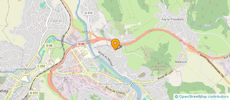 localisation de l'entreprise SCI DU VIADUC 3  BRIVES-CHARENSAC