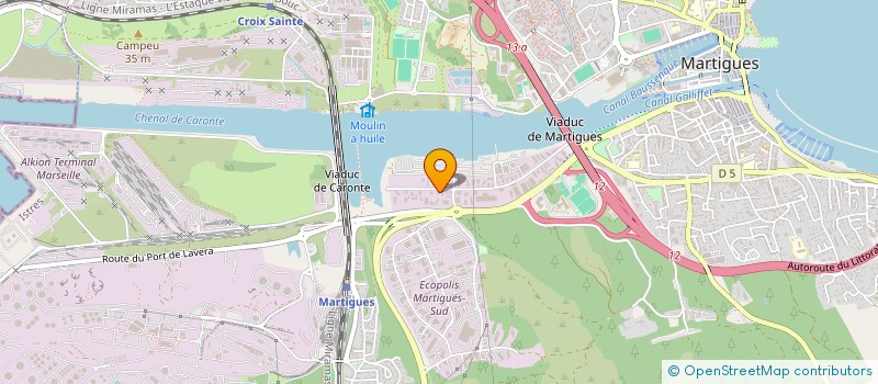 localisation de l'entreprise SCI DU VIADUC  MARTIGUES