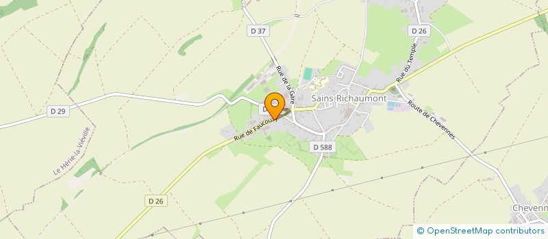 localisation de l'entreprise SCI DU VIEUX CHAMP  SAINS-RICHAUMONT