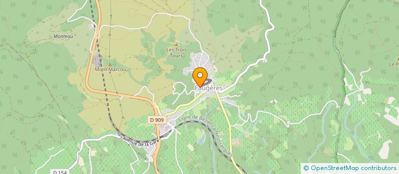 localisation de l'entreprise SCI DU VIEUX CHATEAU  FAUGERES