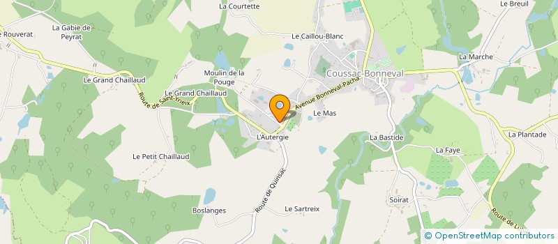 localisation de l'entreprise SCI DU VIEUX CHENE  COUSSAC-BONNEVAL