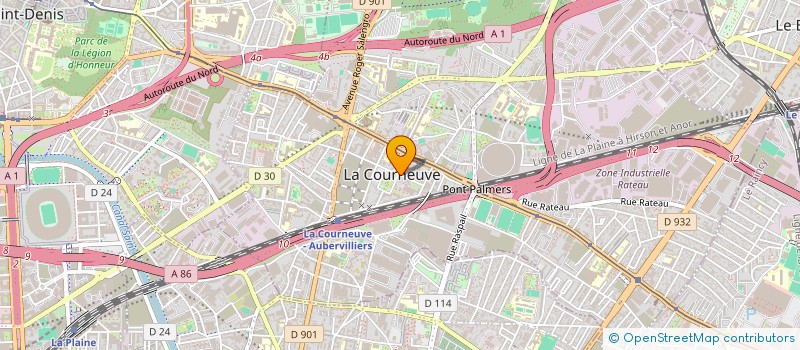 localisation de l'entreprise SCI DU VIEUX CLOCHER à LA COURNEUVE