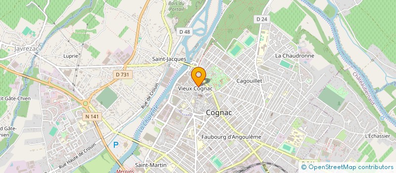 localisation de l'entreprise SCI DU VIEUX COGNAC à COGNAC