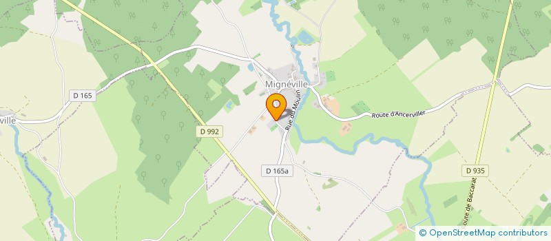 localisation de l'entreprise SCI DU VIEUX MOULIN  MIGNEVILLE