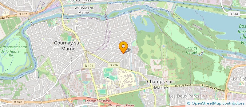 localisation de l'entreprise SCI DU VIEUX MOULIN DE LA TRENTAINE  CHAMPS-SUR-MARNE