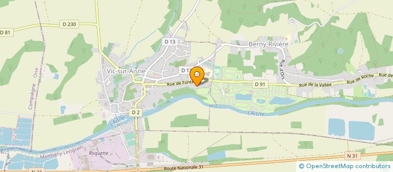 localisation de l'entreprise SCI DU VIEUX PONT à VIC-SUR-AISNE