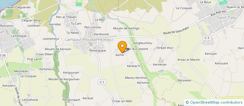 localisation de l'entreprise SCI DU VIEUX PUITS  LAMPAUL-PLOUDALMEZEAU