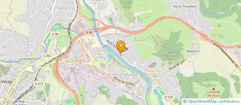 localisation de l'entreprise SCI DU VILLARD  BRIVES-CHARENSAC