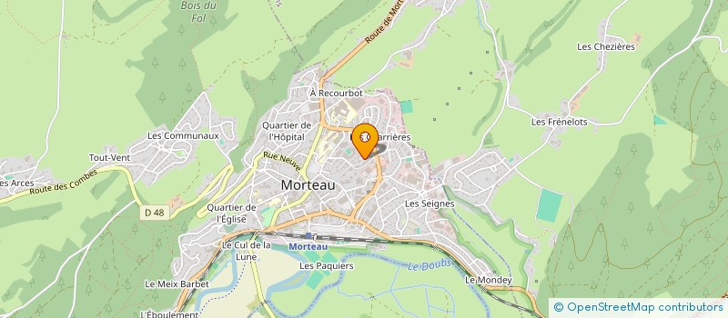 localisation de l'entreprise SCI DU YETI  MORTEAU