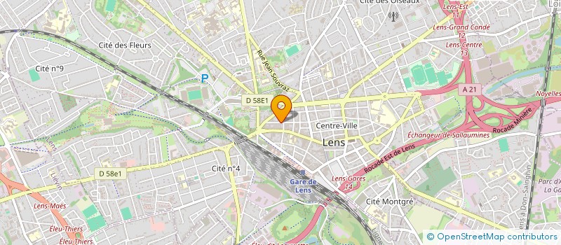 localisation de l'entreprise SCI DU43 C. RUE CARNOT  LENS