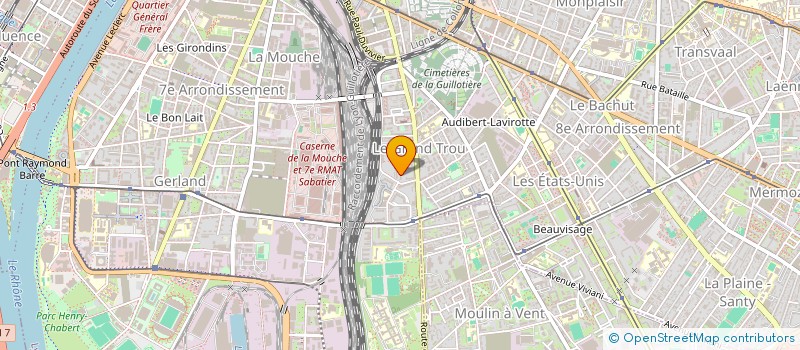 localisation de l'entreprise SCI DUAULT  LYON 8EME