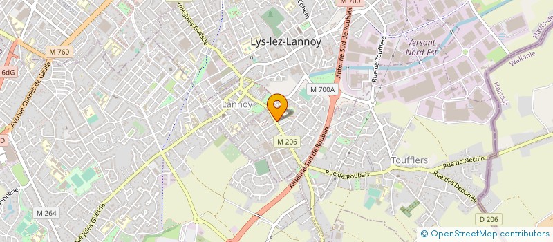 localisation de l'entreprise SCI DUBOIS BRETAIRE à LYS-LEZ-LANNOY