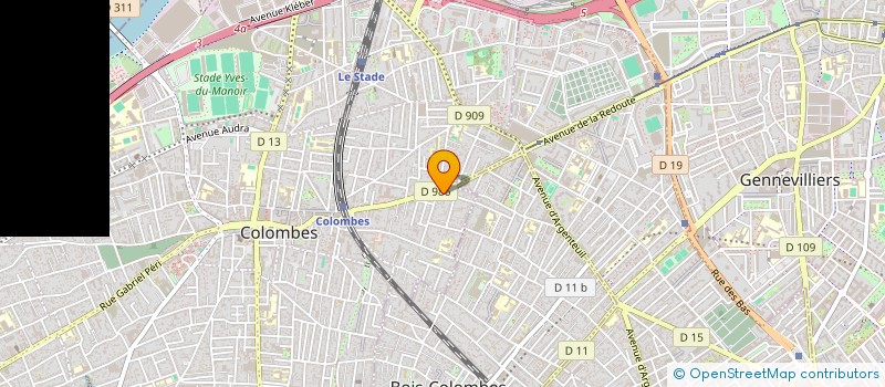 localisation de l'entreprise SCI DUBOIS - ROCHAS à COLOMBES