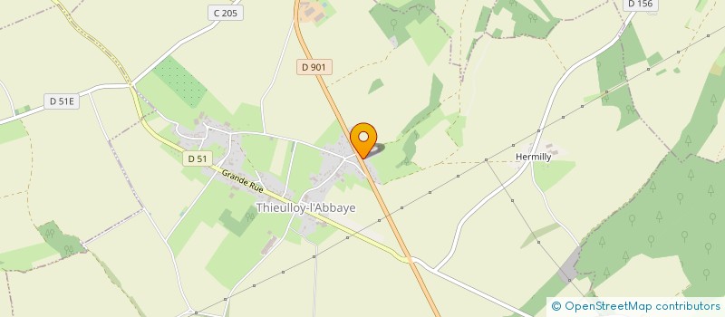 localisation de l'entreprise SCI DUBOPRE - DURAND BORYCZKA PREVOST  THIEULLOY-L'ABBAYE