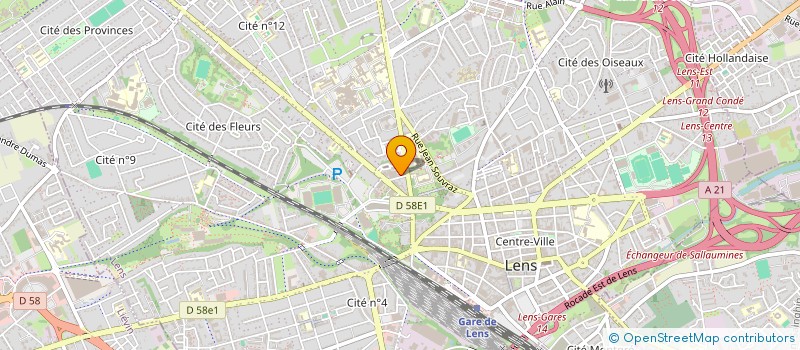 localisation de l'entreprise SCI DUCLERMORTIER  LENS