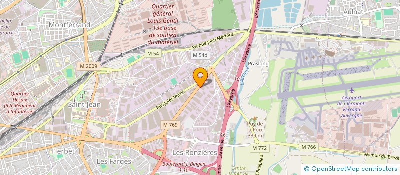 localisation de l'entreprise SCI DUCLOS  CLERMONT-FERRAND