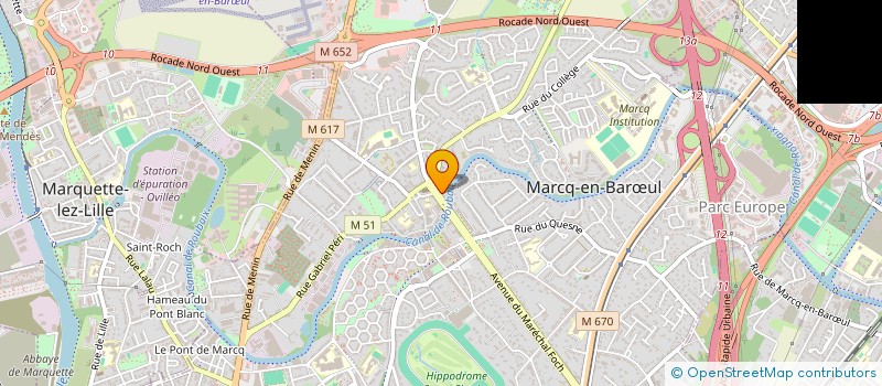 localisation de l'entreprise SCI DUCROQUET à MARCQ-EN-BARŒUL