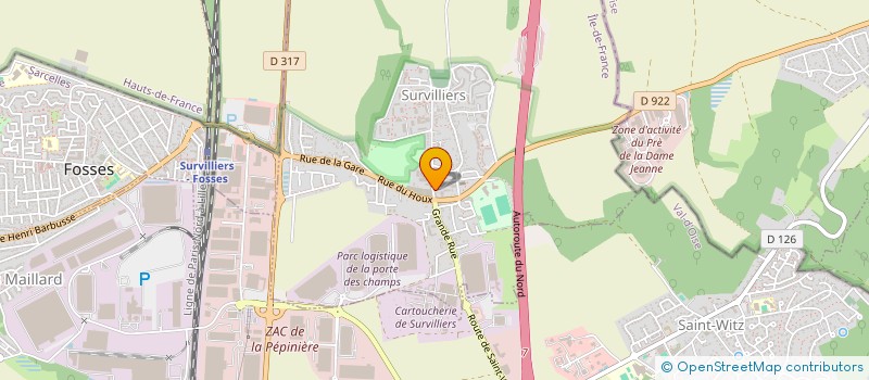 localisation de l'entreprise SCI DUDU & CO  SURVILLIERS