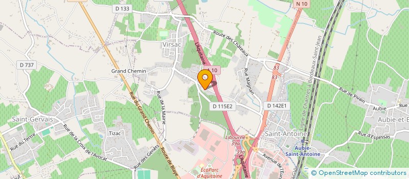 localisation de l'entreprise SCI DUFOUR  VIRSAC