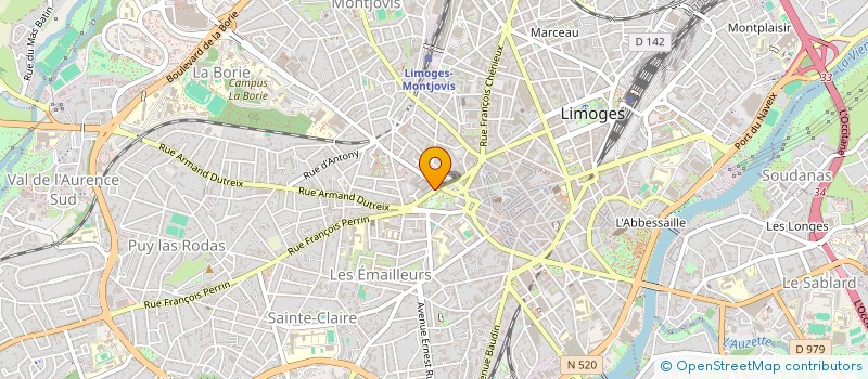localisation de l'entreprise SCI DUFOUR WALIULLAH à LIMOGES
