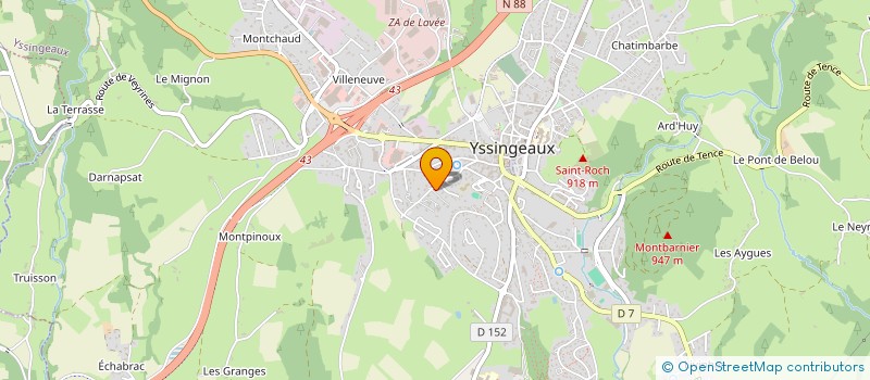 localisation de l'entreprise SCI DUGIMA  YSSINGEAUX