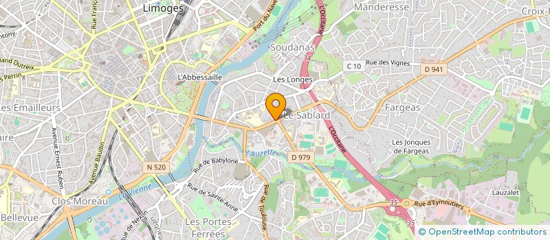 localisation de l'entreprise SCI DUGRAINDELORGE à LIMOGES
