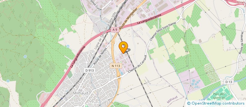 localisation de l'entreprise SCI DUGU  MILHAUD