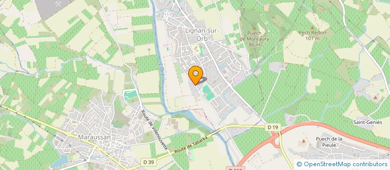 localisation de l'entreprise SCI DUGUESCLIN TRIHLE  LIGNAN-SUR-ORB