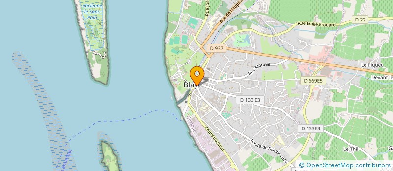 localisation de l'entreprise SCI DUJA à BLAYE