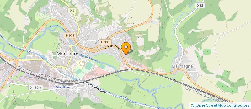 localisation de l'entreprise SCI DUJARDIN  MONTBARD